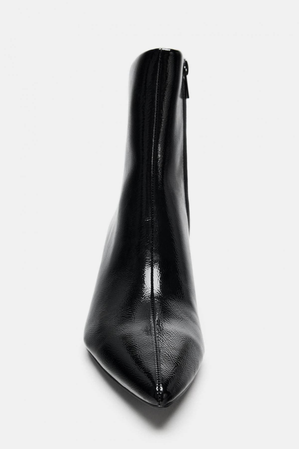 자라 트렌디 포인트토 블랙 키튼힐 앵클부츠 3115/610 BLACK - 상세 이미지 5
