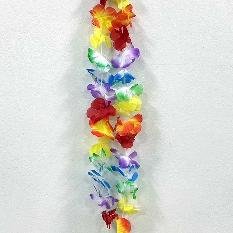 하와이 꽃목걸이 조화 꽃팔찌 화관 웰컴플라워 훌라 하와이안 댄스 공연 훌라춤 목걸이 팔찌 - 상세 이미지 3