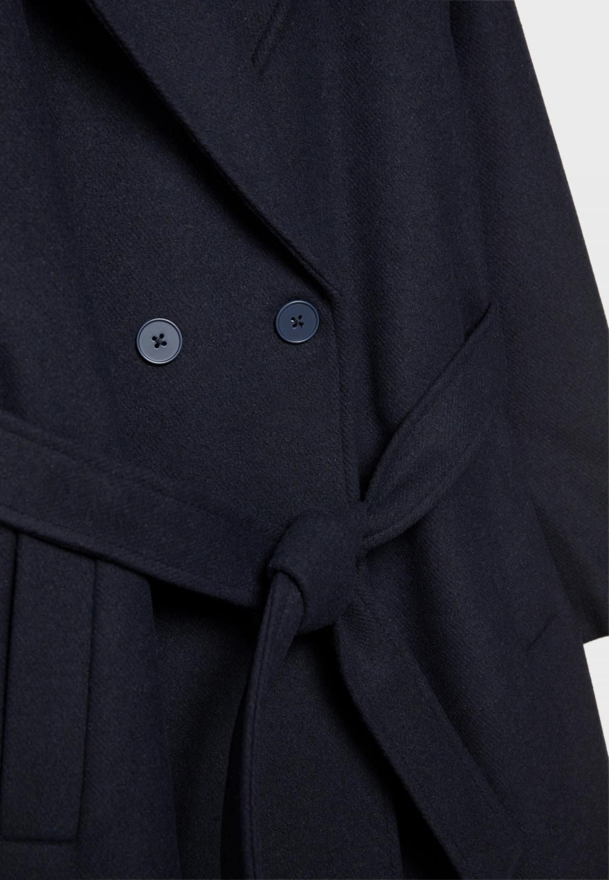 스트라디바리우스 테크니컬 더블브레스트 벨트 롱 코트 8639/827 DARK BLUE - 상세 이미지 3