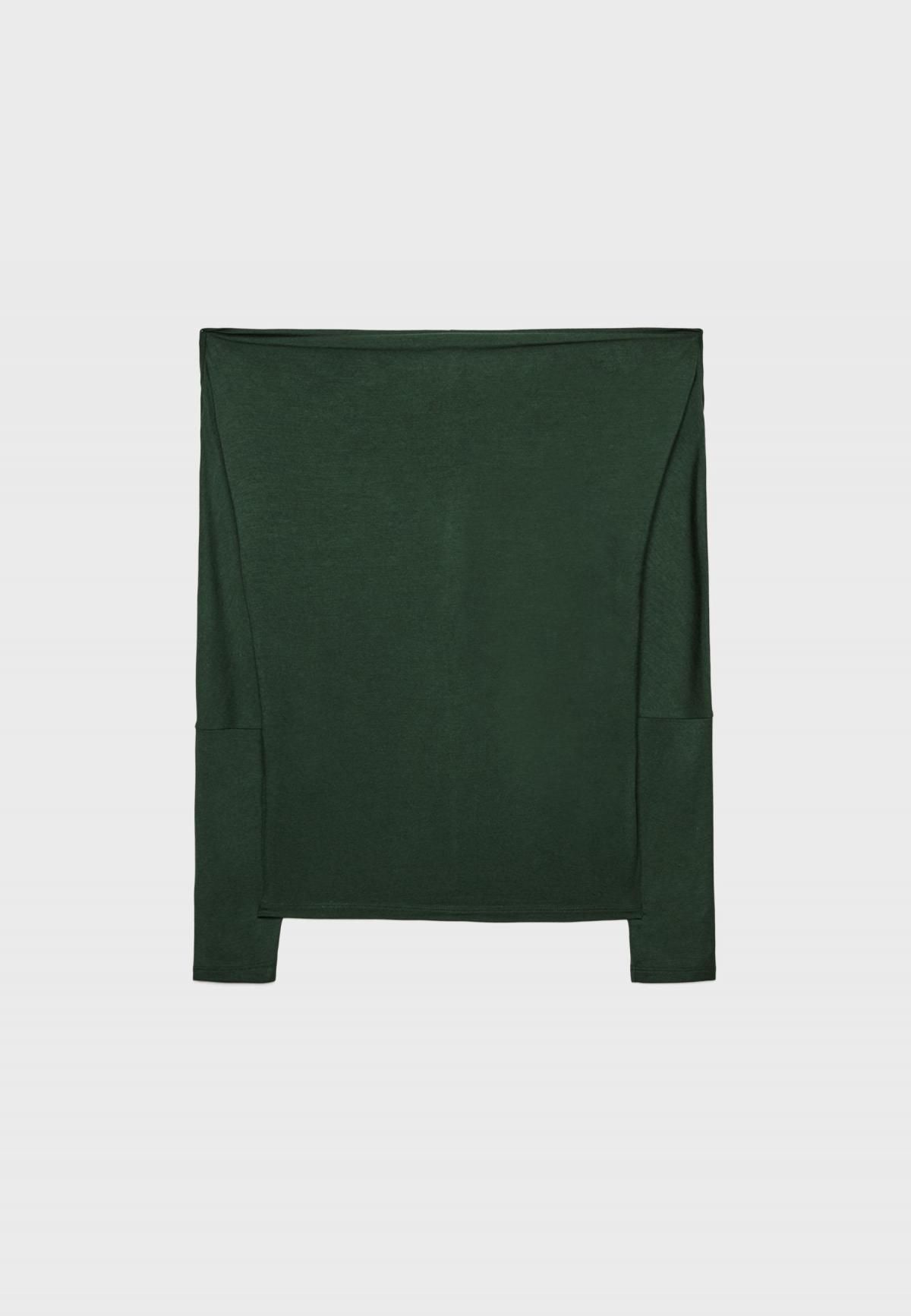 스트라디바리우스 모달블렌드 비대칭 롱슬리브 티셔츠 6681/966 GREEN - 상세 이미지 2