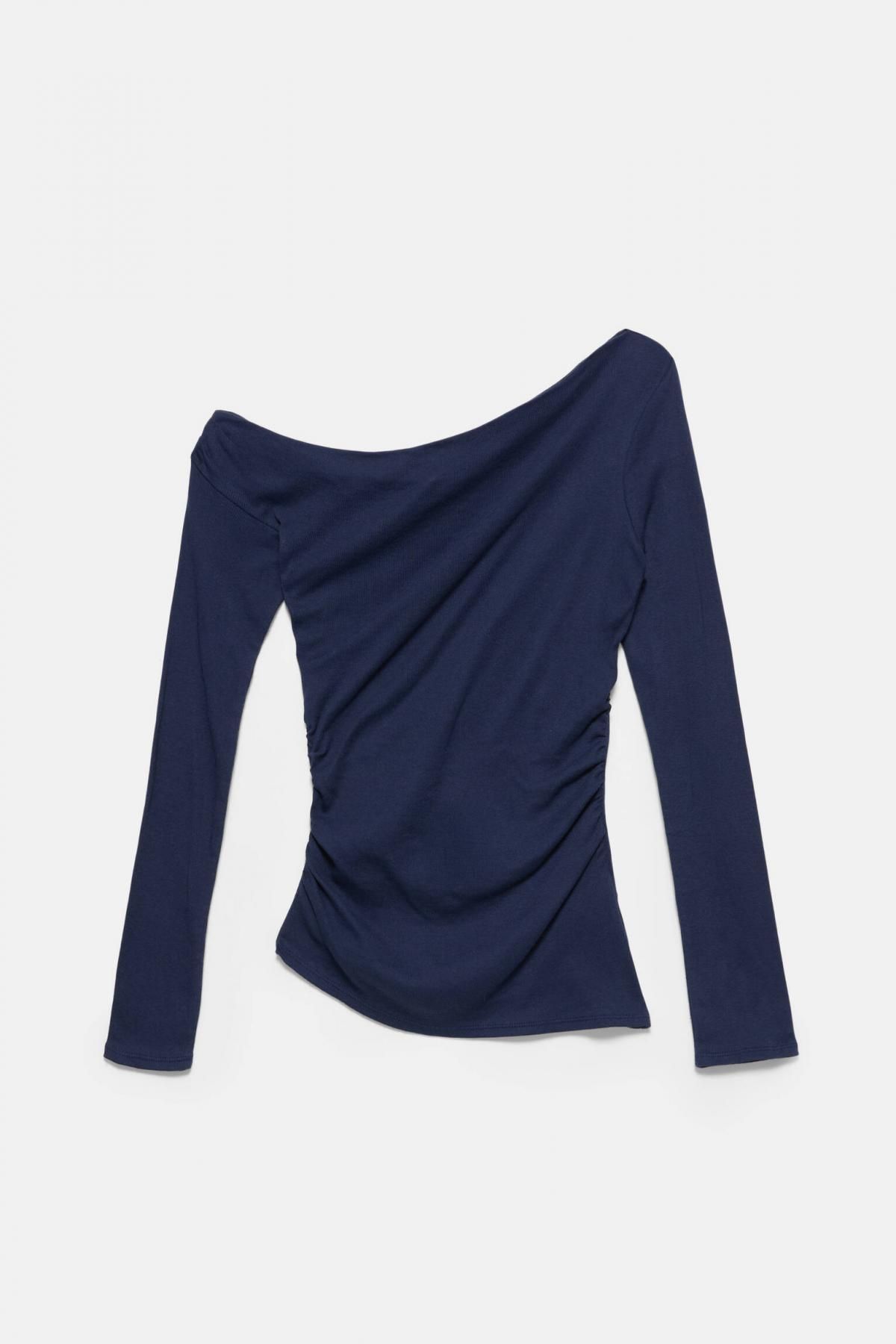 풀앤베어 모던 언밸런스 숄더 네이비 긴팔 탑 7152/340 NAVY - 메인 이미지
