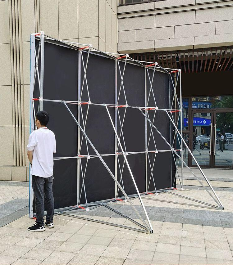 접이식 무대트러스 간이 현수막 무대 포토존 방풍 야외용 3mx5m 방풍 지지대 포함 - 상품 이미지