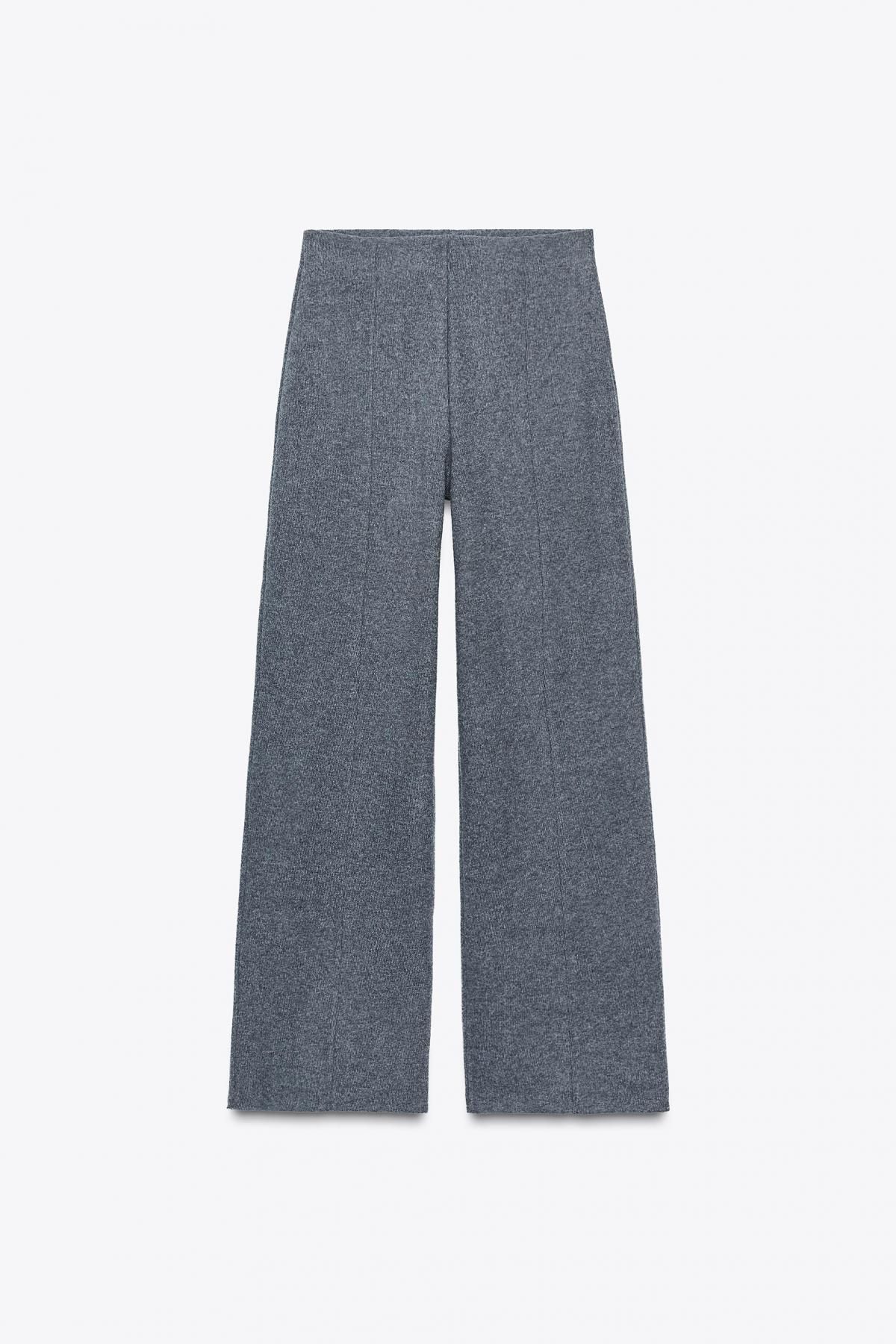 자라 소프트 터치 와이드 팔라초 팬츠 5039/223 MID-GREY - 메인 이미지