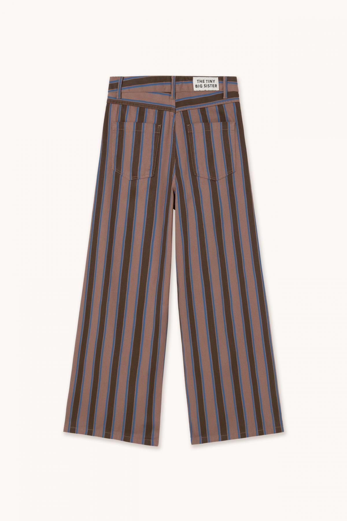 타이니코튼 모카 스트라이프 와이드핏 슬랙스 팬츠 AW25-648S37 MOCHA - 상세 이미지 2