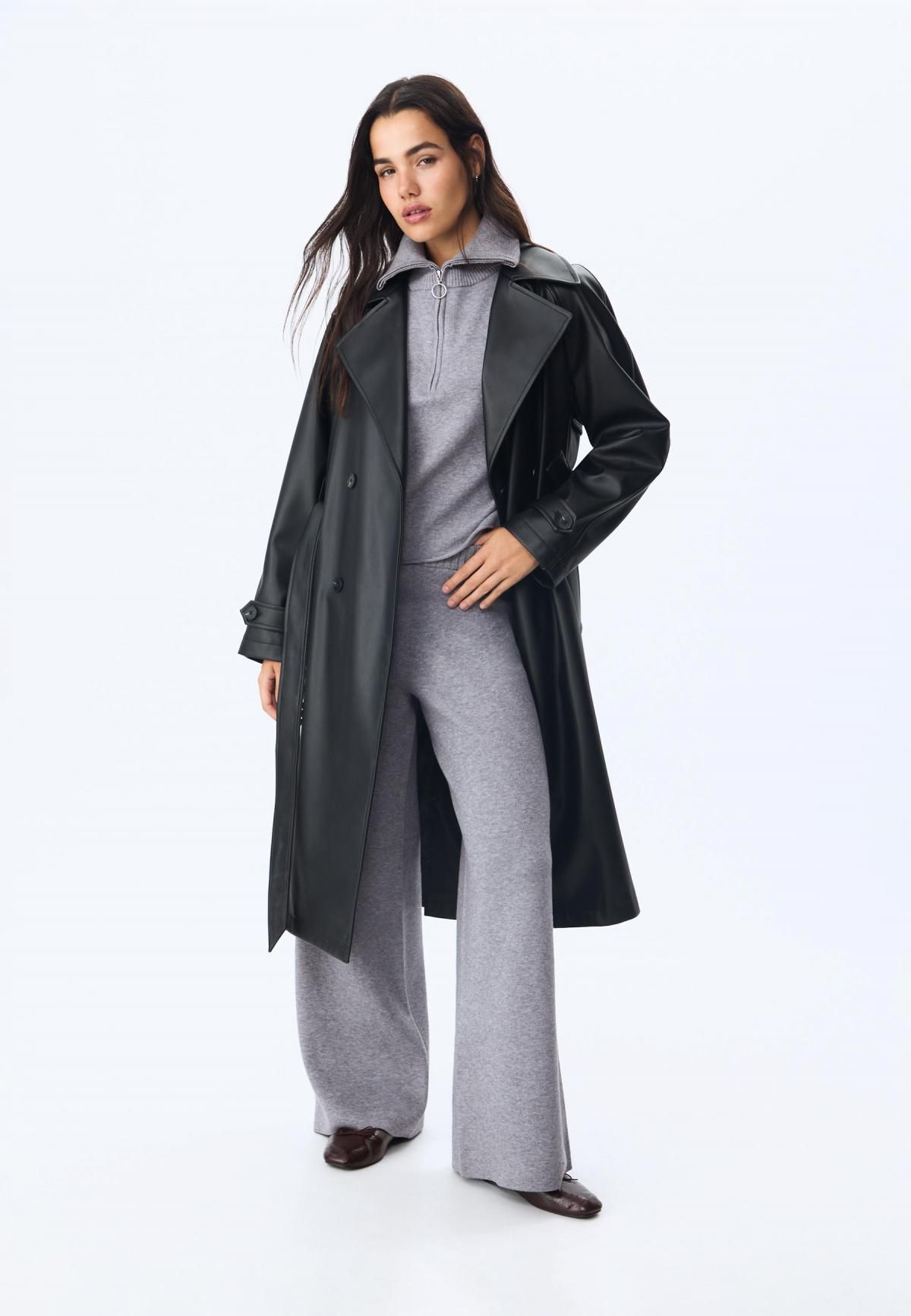 스트라디바리우스 테크니컬 하이넥 집업 니트 스웨터 5022/431 DARK GREY - 상세 이미지 5