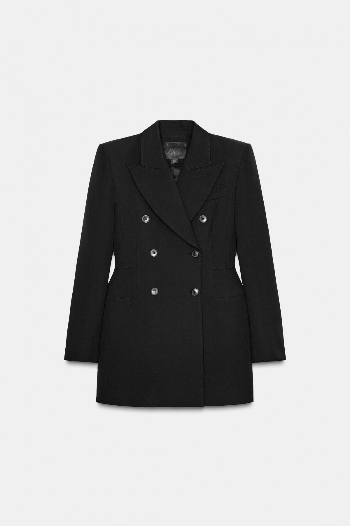 자라 테일러드 더블브레스티드 블랙 미니 원피스 8587/797 BLACK - 메인 이미지