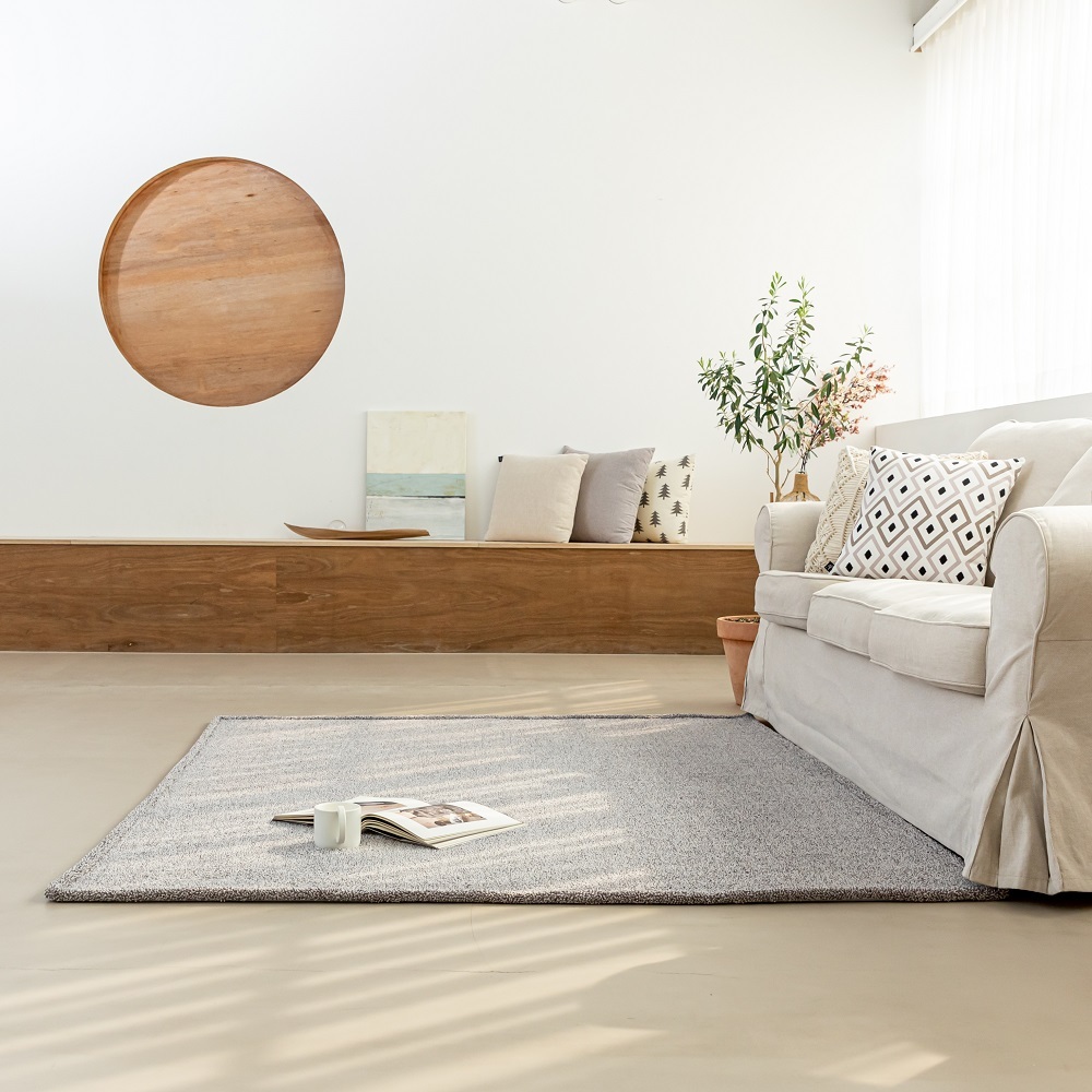 먼지없는 워셔블 장모 온감 러그 대형 거실 침실 원룸 노바 다크그레이, 200x300