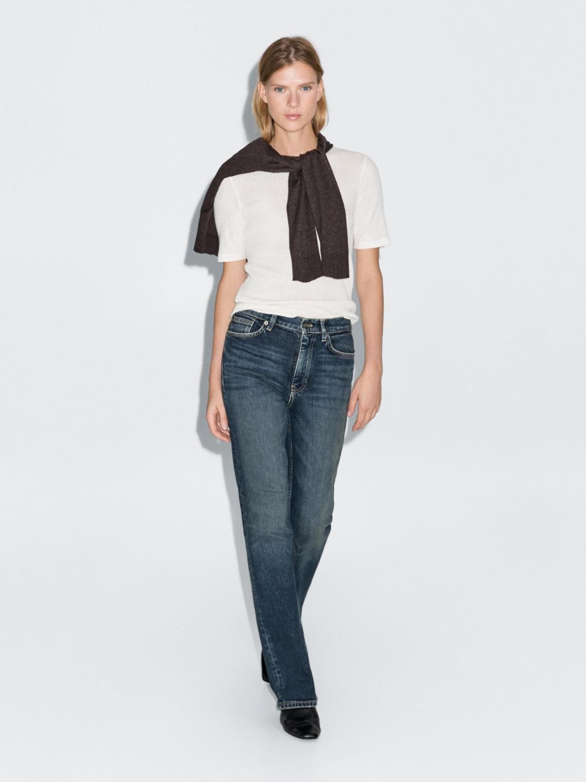 마시모두띠 하이웨이스트 데님 부츠컷 청바지 5045/645 MEDIUM BLUE - 상세 이미지 4