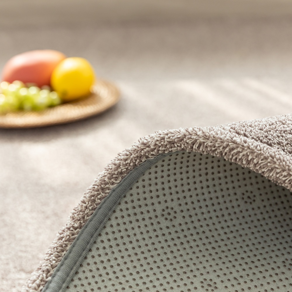 먼지없는 워셔블 장모 온감 러그 대형 거실 침실 원룸 노바 라이트그레이, 100x150