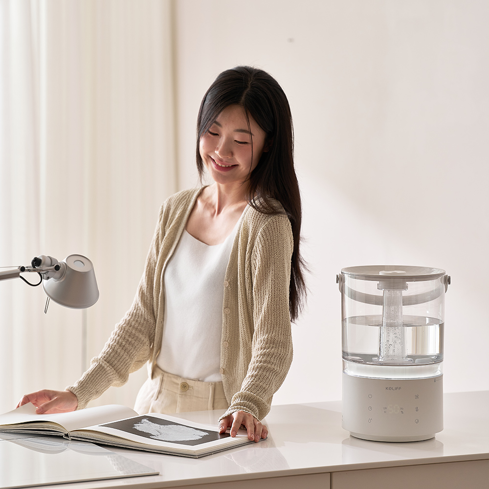 케리프 이지핸들 PRO 가열복합식 UV살균 자동건조 5L 잠금 가습기 KLH-5000UV