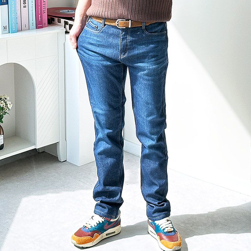 남자 기모 청바지 겨울 데님팬츠 융털 빅사이즈 바지 제품 이미지