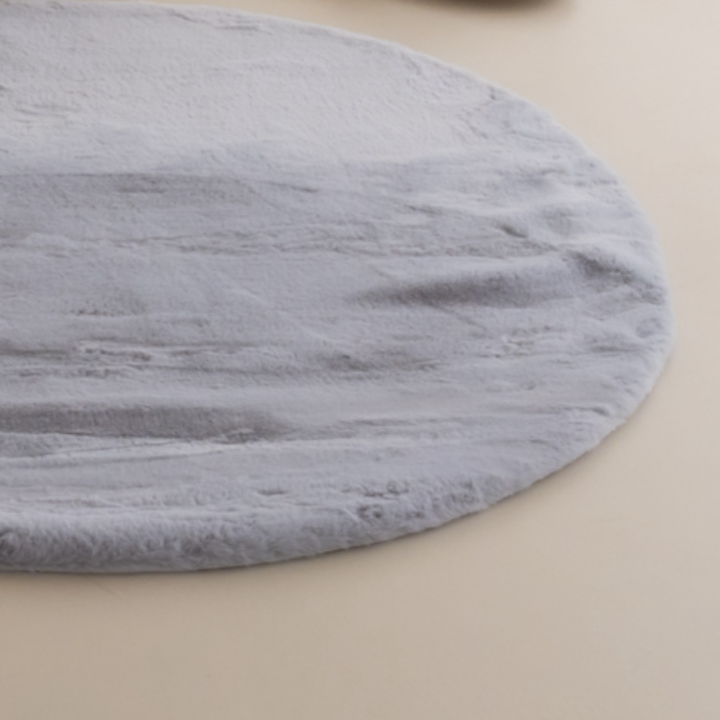 먼지없는 워셔블 장모 온감 러그 대형 거실 침실 원룸 에코퍼 그레이, 원형 170