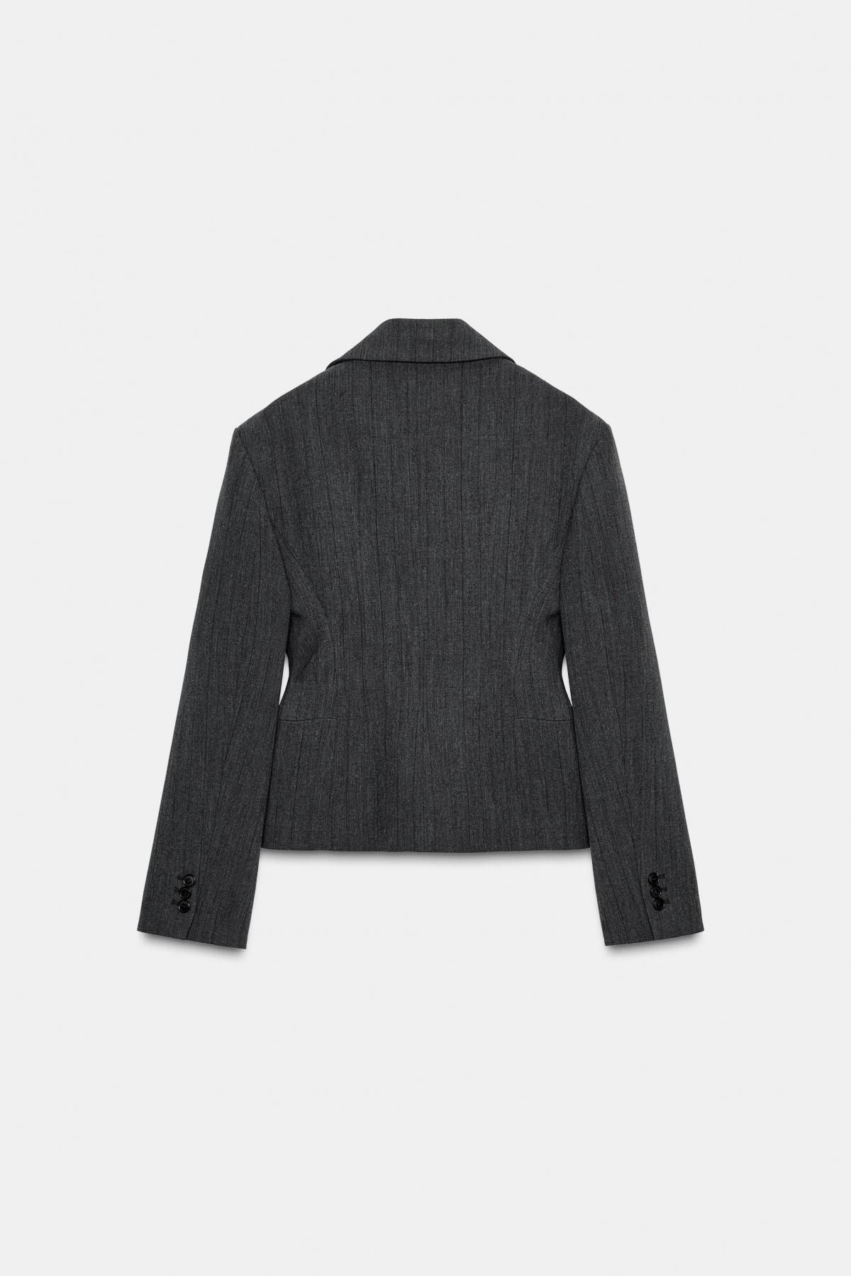 자라 테크니컬 울혼방 텍스처 테일러드 재킷 8710/873 GREY MARL - 상세 이미지 4