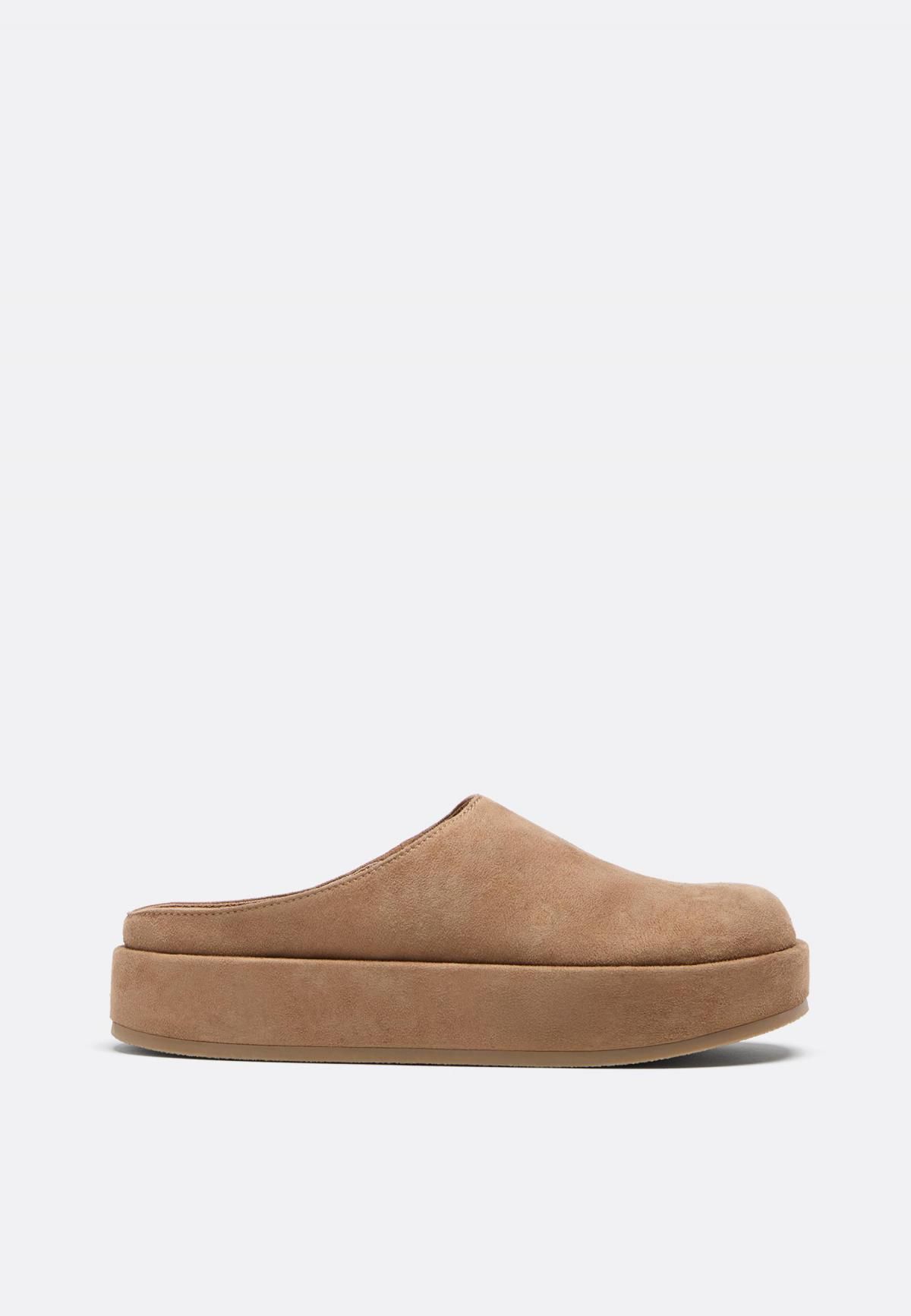 스트라디바리우스 베이지 플랫폼 레더이펙트 뮬 클로그 슈즈 9642/678 BEIGE - 상품 이미지