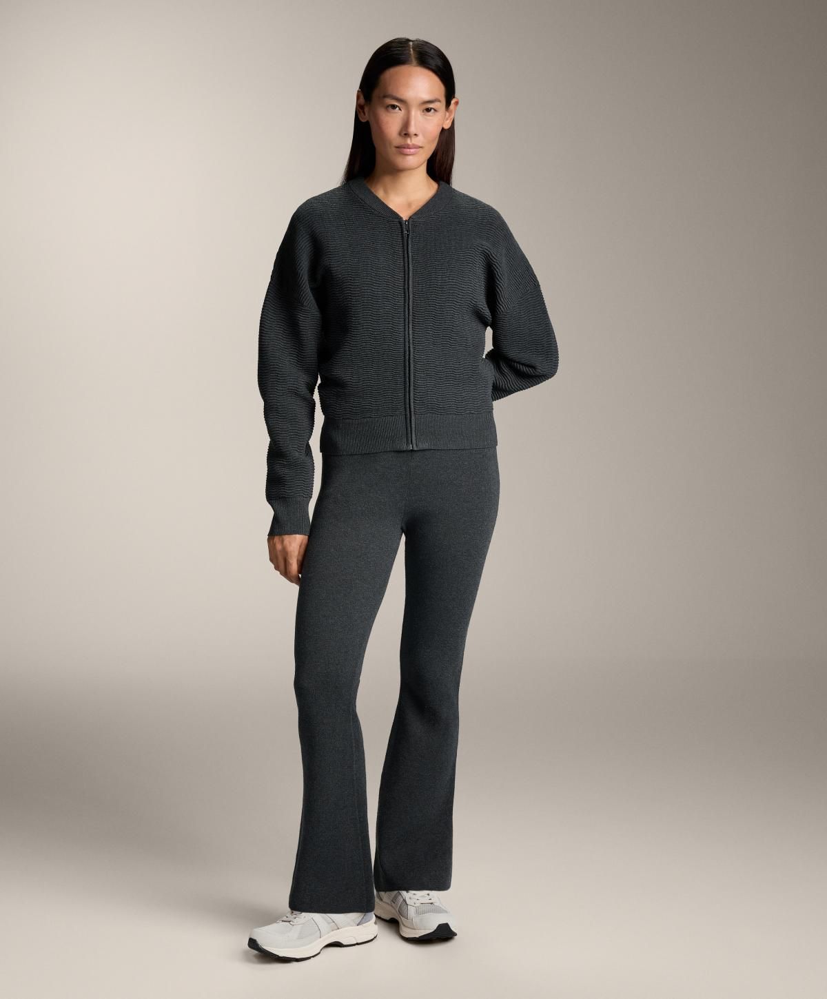 오이쇼 테크니컬 스트레치 플레어 니트 팬츠 3383/880 DARKGREY - 상세 이미지 2