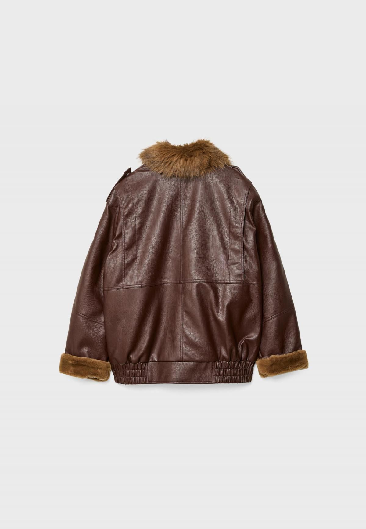 스트라디바리우스 테크니컬 페이크레더 퍼카라 포켓 재킷 8858/362 BROWN - 상세 이미지 3