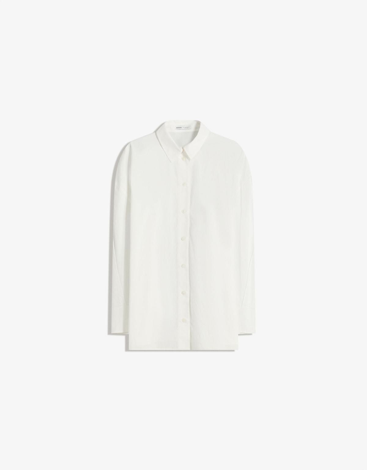 버쉬카 오버핏 베이직 화이트 셔츠 6274/777 WHITE - 메인 이미지