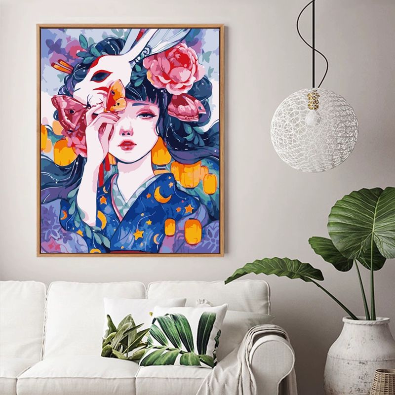 유화그리기 세트 diy 색칠 그림그리기 색칠하기 그리기 풍경화 해바라기 꽃그림 유화 모든 일이 잘되다 40x50cm 배나무 - 상품 이미지