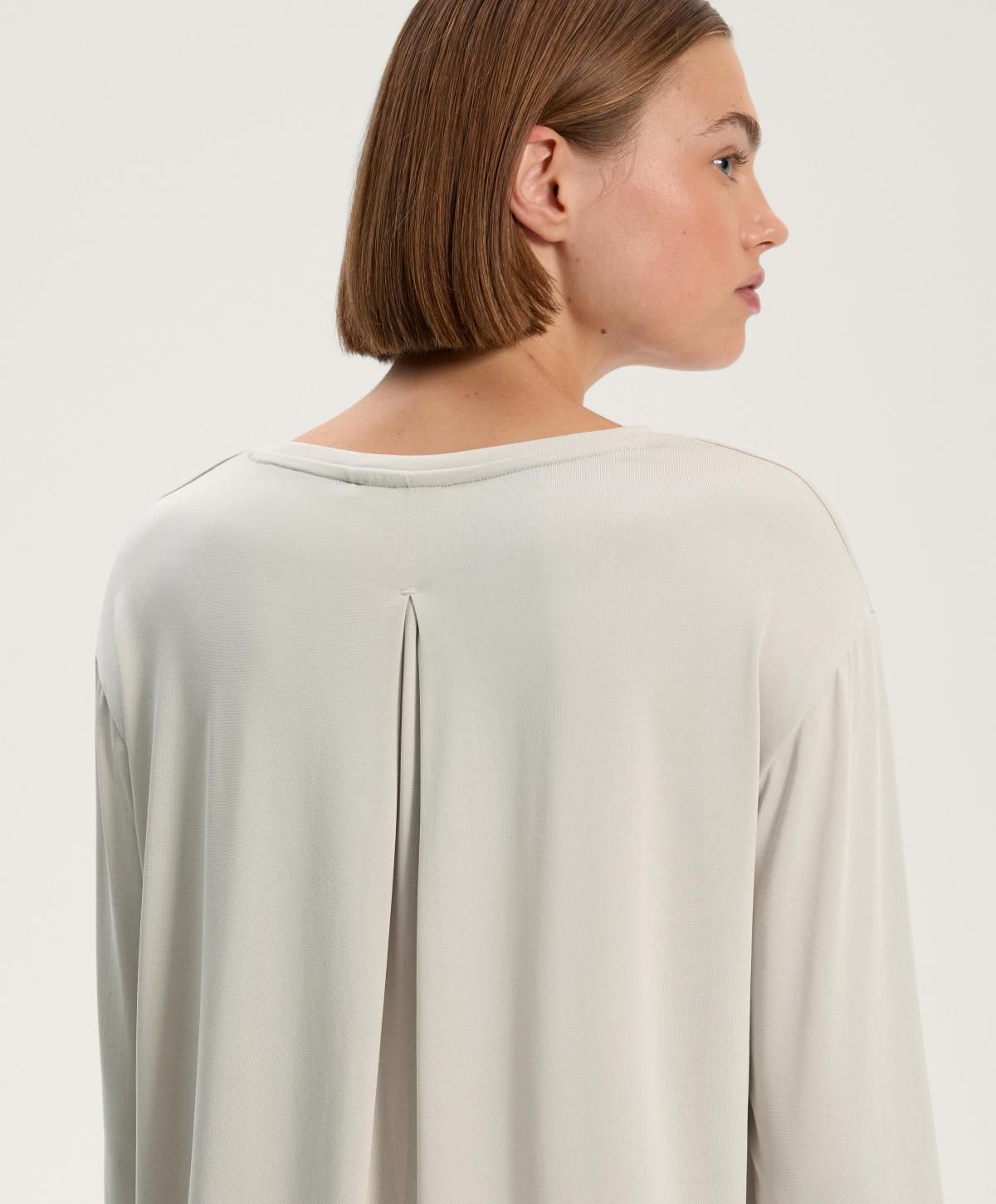 오이쇼 모달블렌드 백플리츠 라운드넥 긴팔 티셔츠 0609/314 PALEMINK - 상세 이미지 5