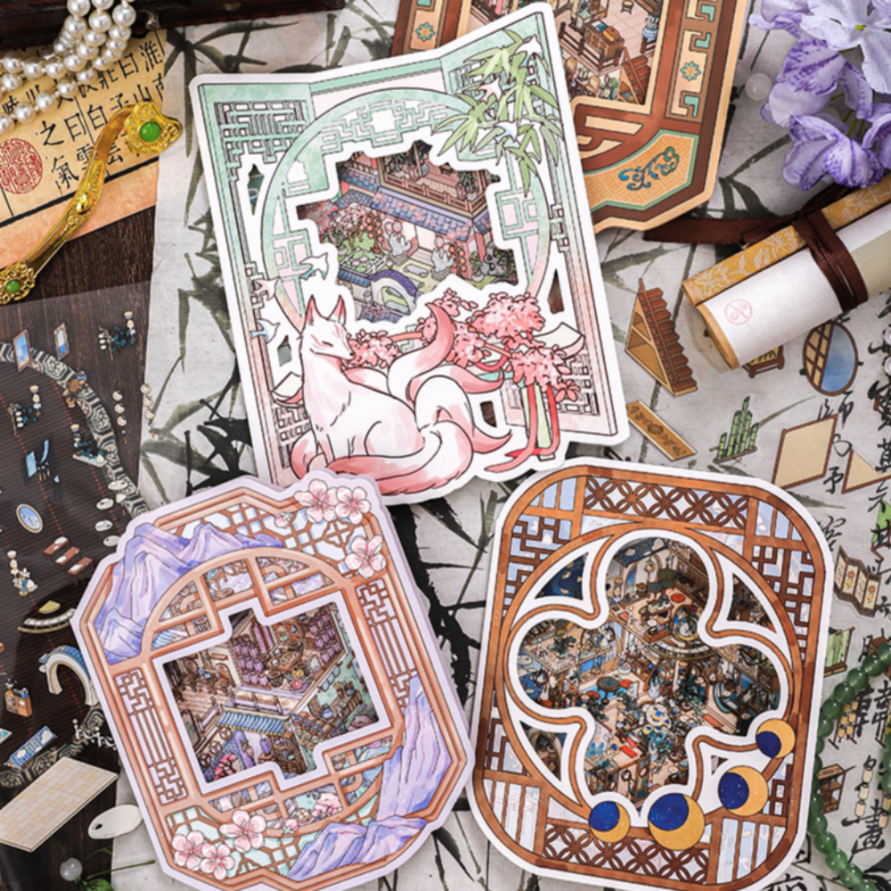 3D스티커 대형 방꾸미기 궁궐 노랑 이미지 2