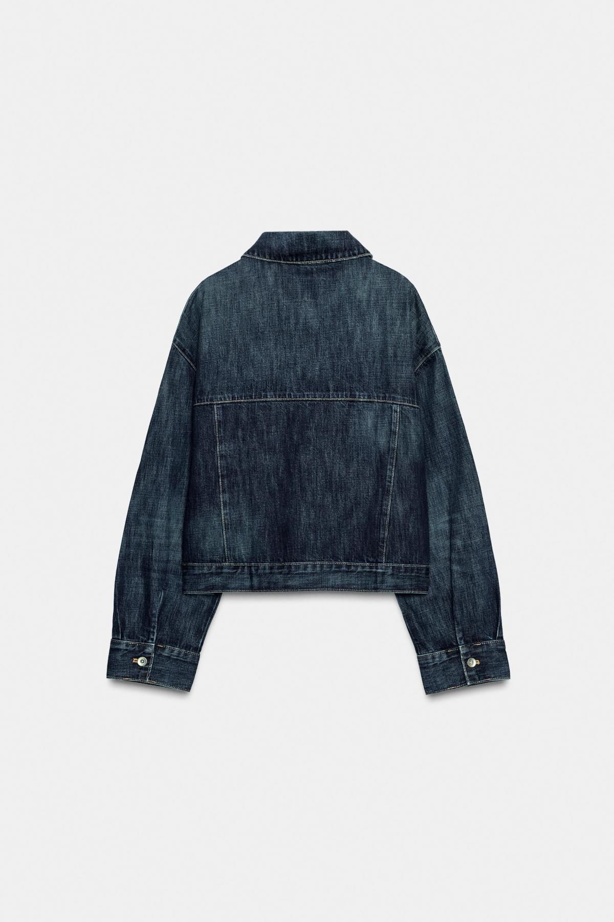 자라 빈티지 데님 테크니컬 숏 재킷 5252/275 NAVY BLUE - 상세 이미지 4