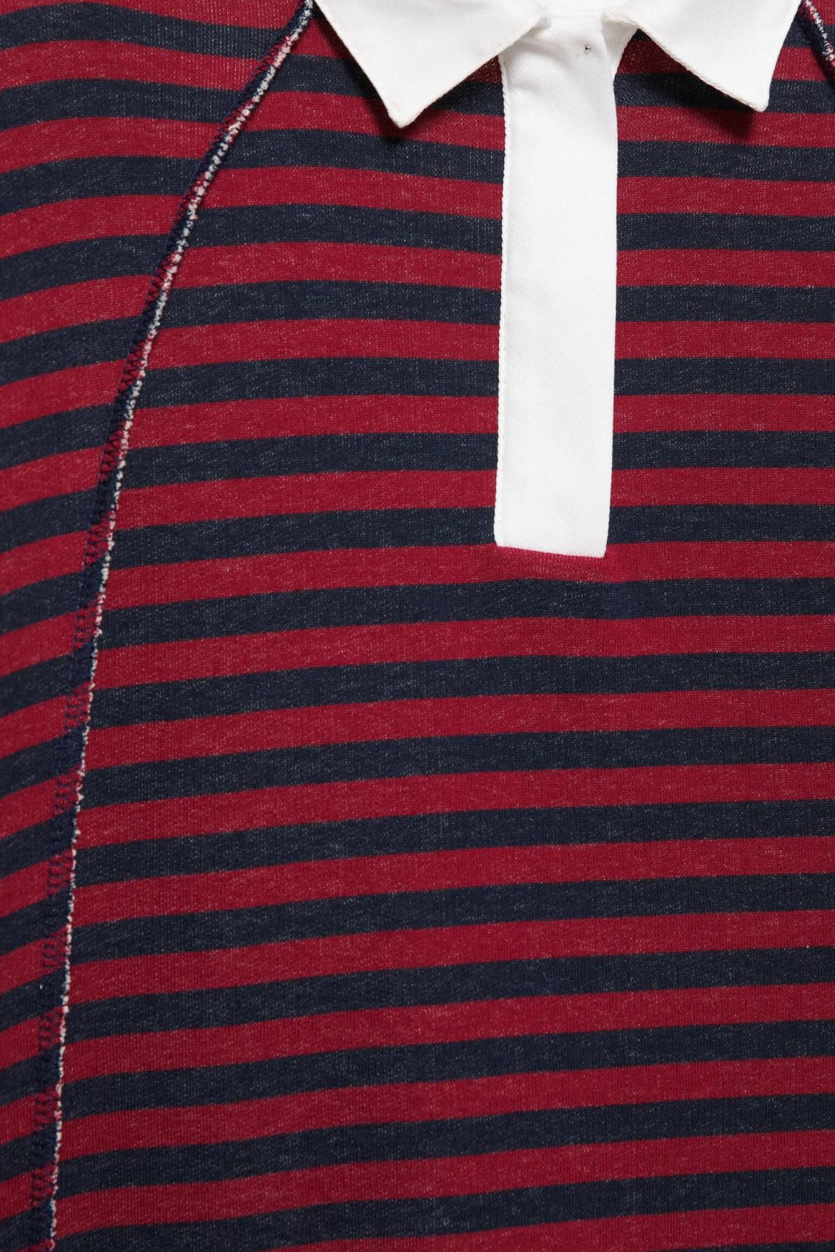 풀앤베어 오버사이즈 스트라이프 폴로카라 긴팔 맨투맨 7560/332 STRIPED - 상세 이미지 3