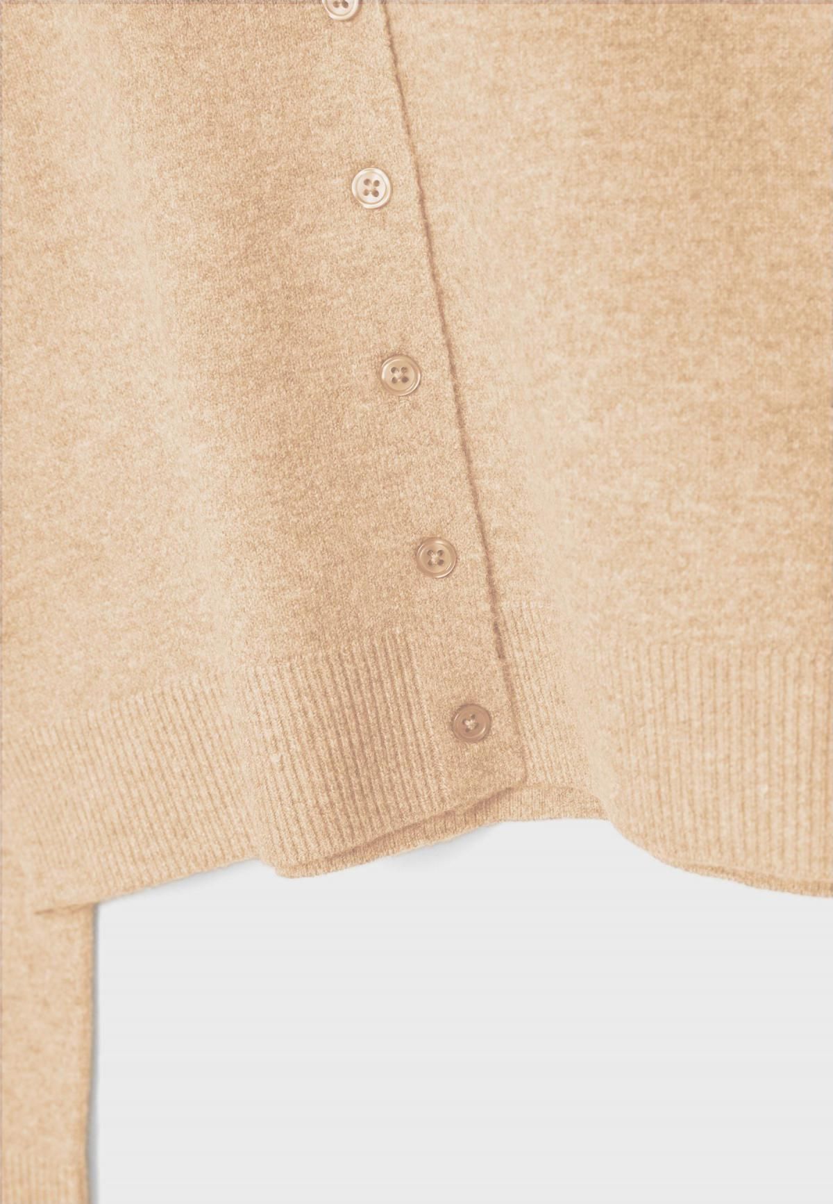 스트라디바리우스 소프트터치 라운드넥 버튼업 베이직 니트 카디건 5034/465 BEIGE - 상세 이미지 3