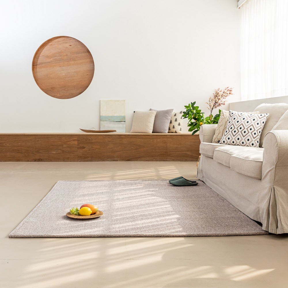 먼지없는 워셔블 장모 온감 러그 대형 거실 침실 원룸 노바 라이트그레이, 100x150