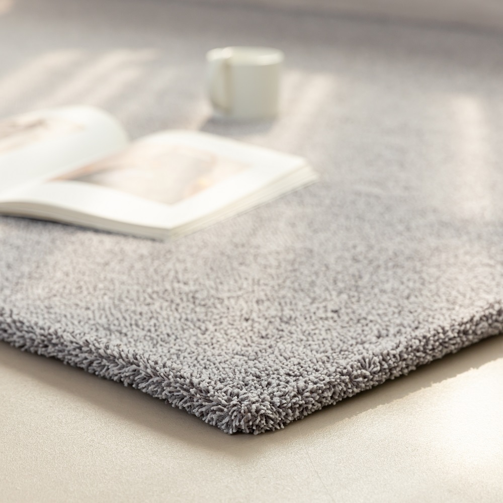 먼지없는 워셔블 장모 온감 러그 대형 거실 침실 원룸 노바 다크그레이, 200x300