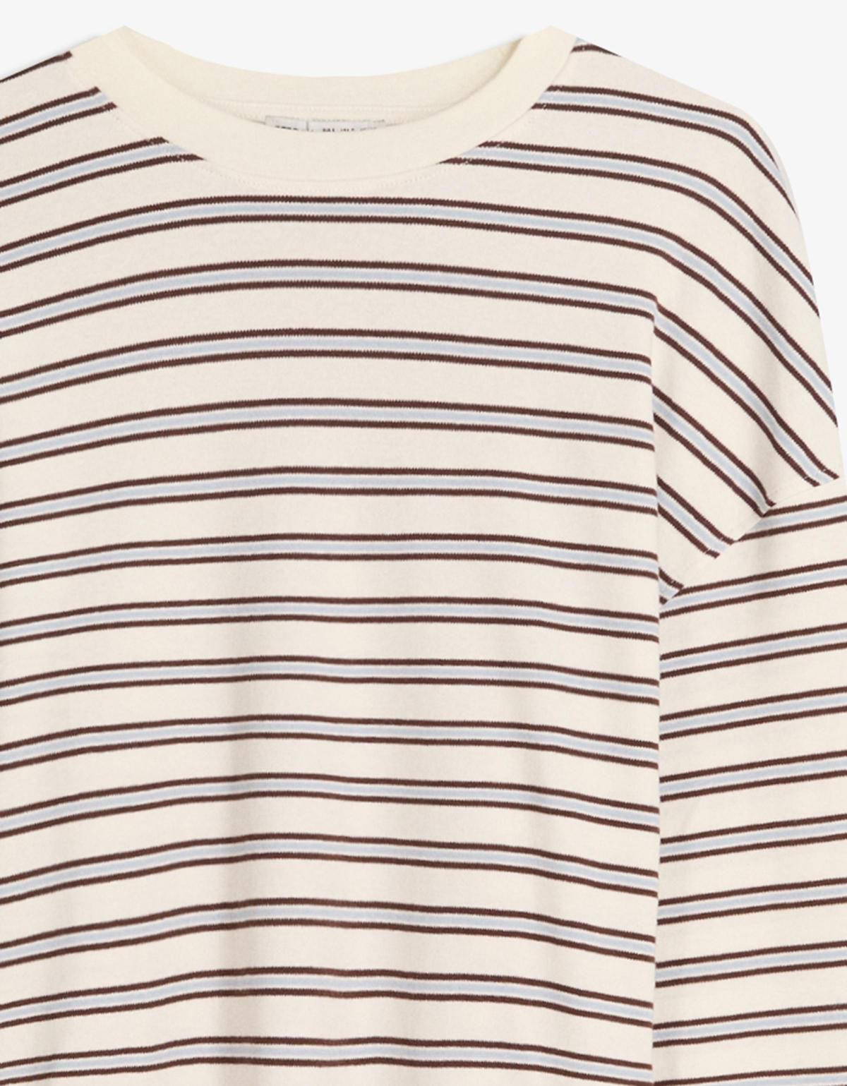 버쉬카 스트라이프 베이직 긴팔 티셔츠 7547/443 CREAM - 상세 이미지 4