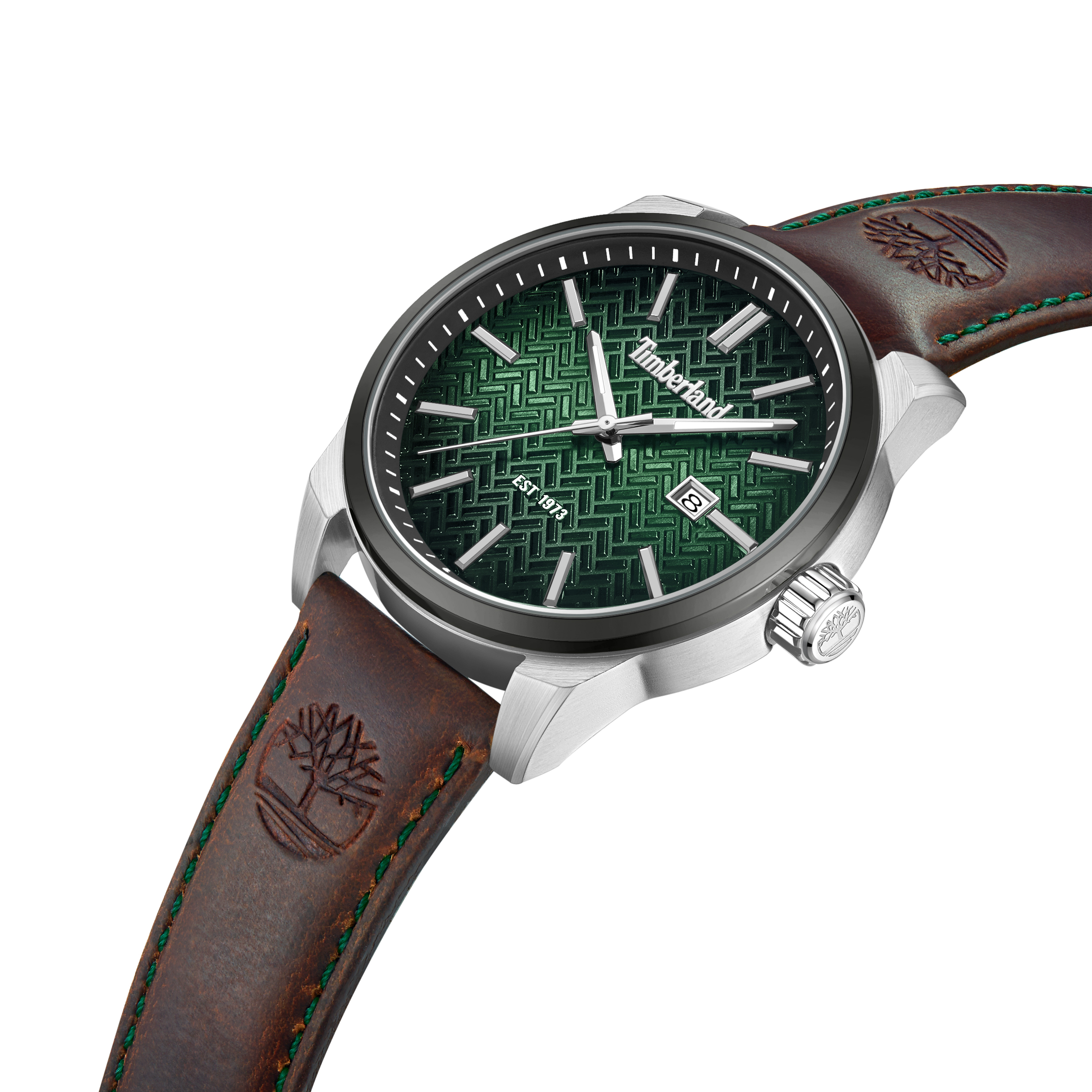 [Eco Design] 팀버랜드 남자 RAMBUSH 가죽 클래식 손목 패션 방수 쿼츠 야광시계 다크그린 - 상세 이미지 4