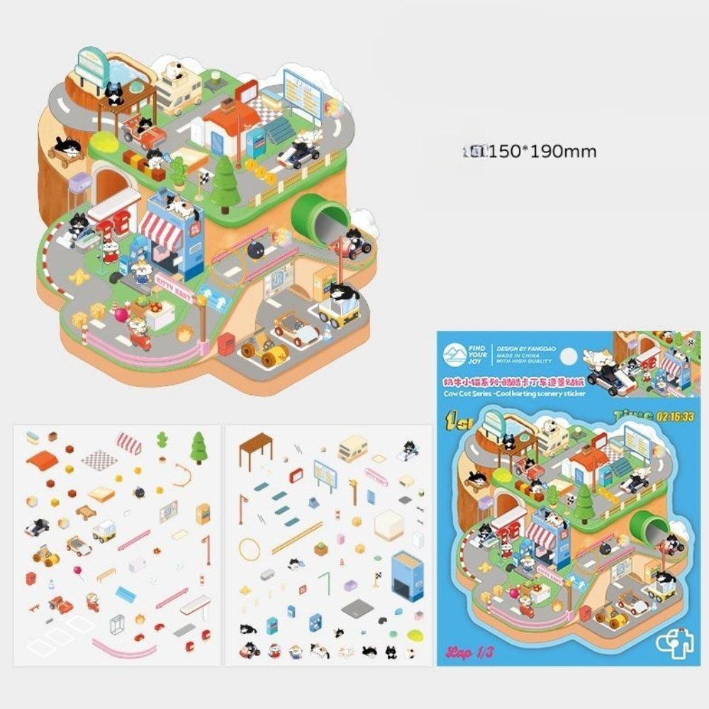 3d 방꾸미기 스티커 입체 고양이세상 - 상세 이미지 3