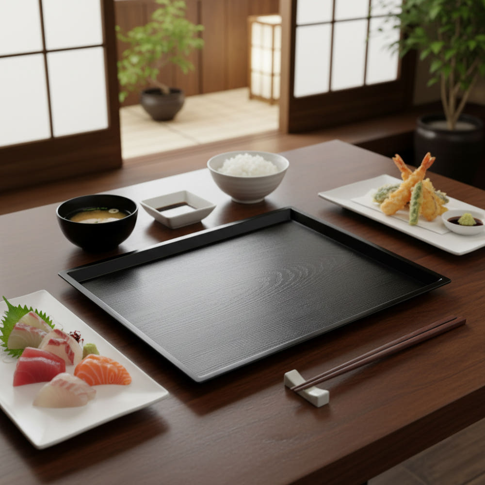 논슬립 일식쟁반 실제 사용 모습