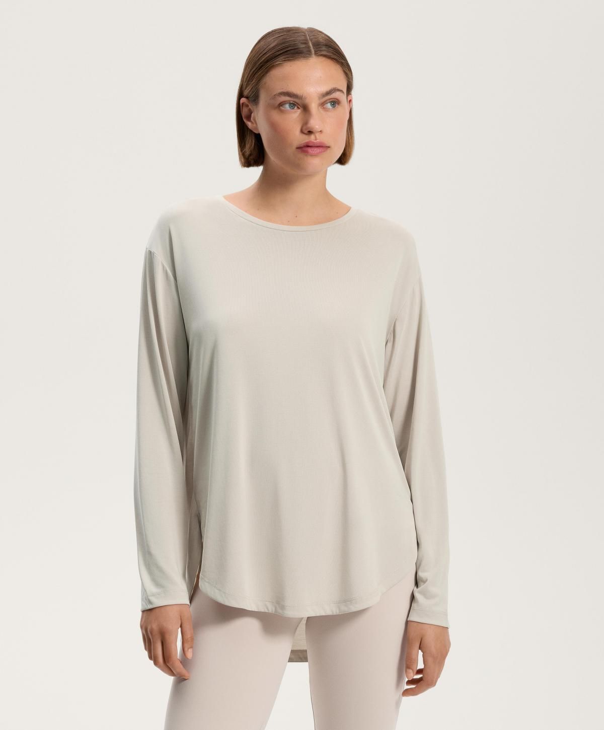 오이쇼 모달블렌드 백플리츠 라운드넥 긴팔 티셔츠 0609/314 PALEMINK - 상세 이미지 2