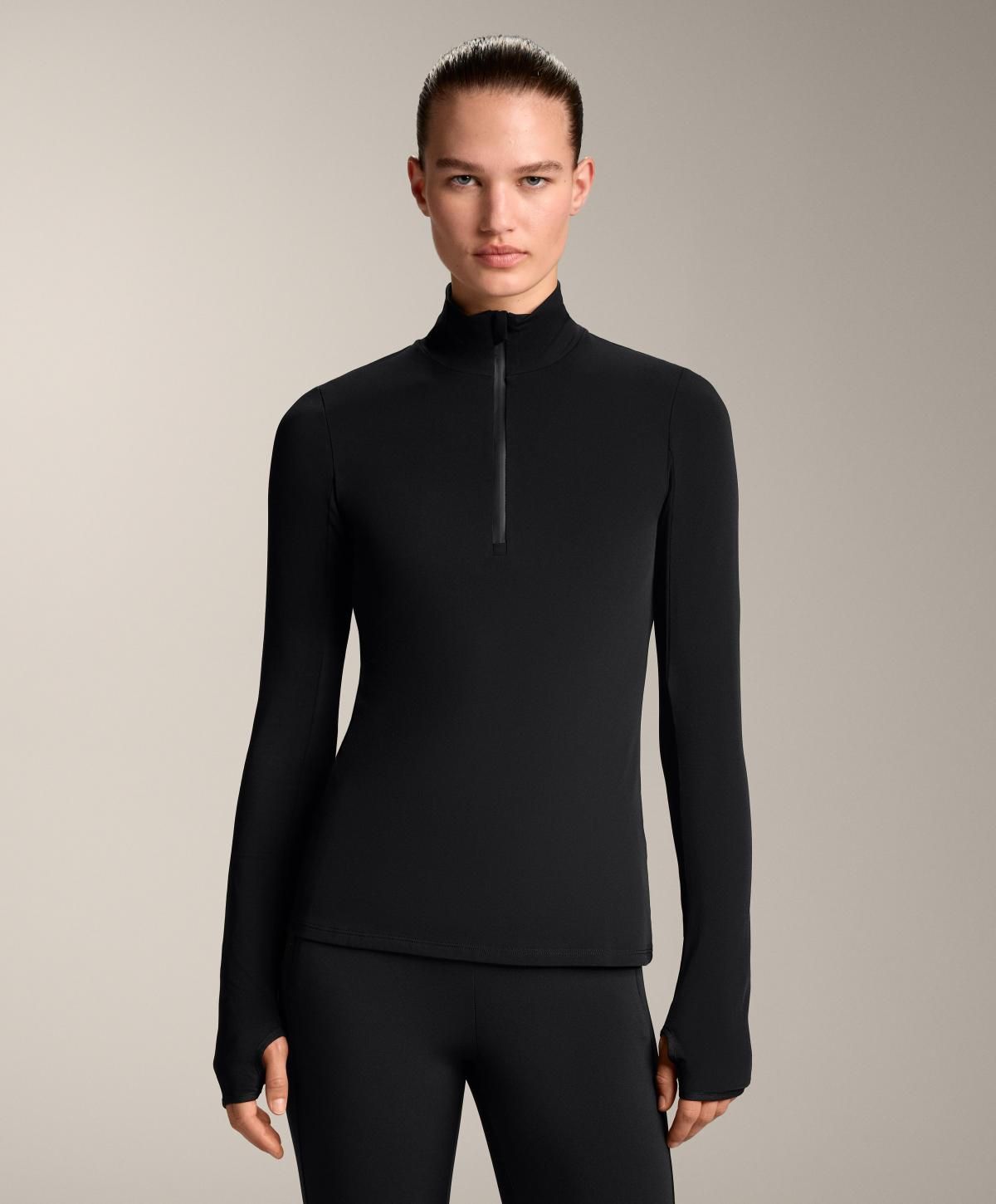 오이쇼 블랙 베이스레이어 지퍼넥 긴팔 티셔츠 0231/640 BLACK - 상세 이미지 2