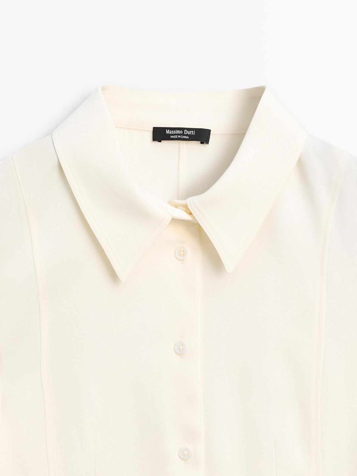 마시모두띠 스트레치 슬림핏 베이직 긴팔 셔츠 5191/791 OFF WHITE - 상세 이미지 5