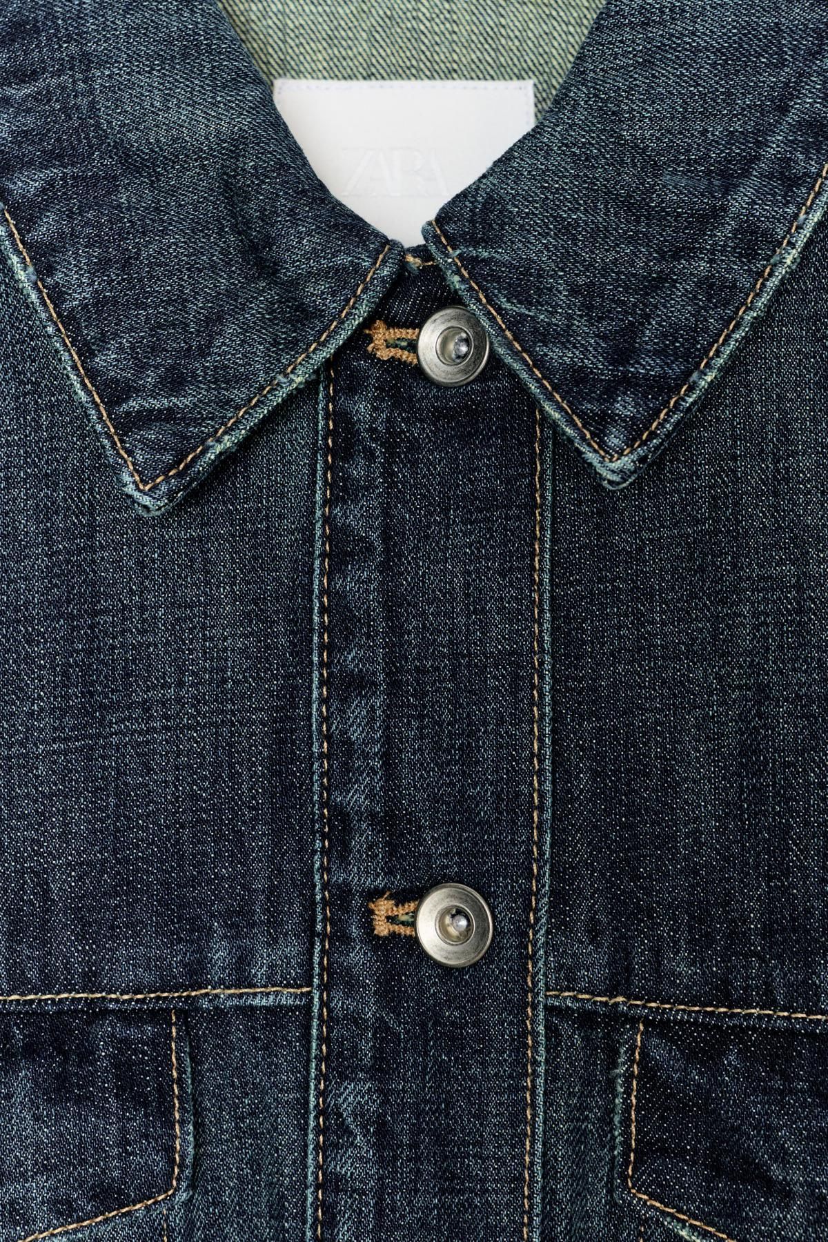 자라 빈티지 데님 테크니컬 숏 재킷 5252/275 NAVY BLUE - 상세 이미지 5