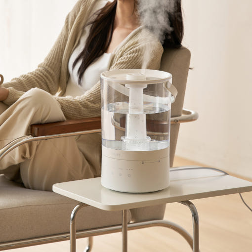 케리프 이지핸들 가습기의 UV 살균 기능 시연