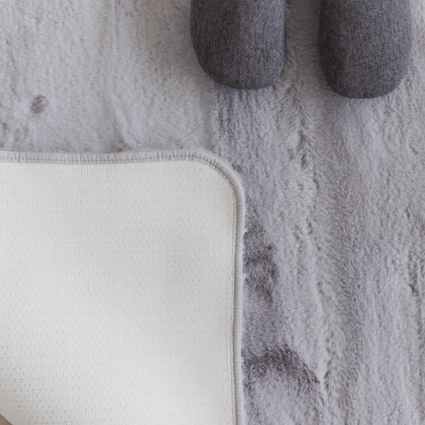 먼지없는 워셔블 장모 온감 러그 대형 거실 침실 원룸 에코퍼 그레이, 원형 170