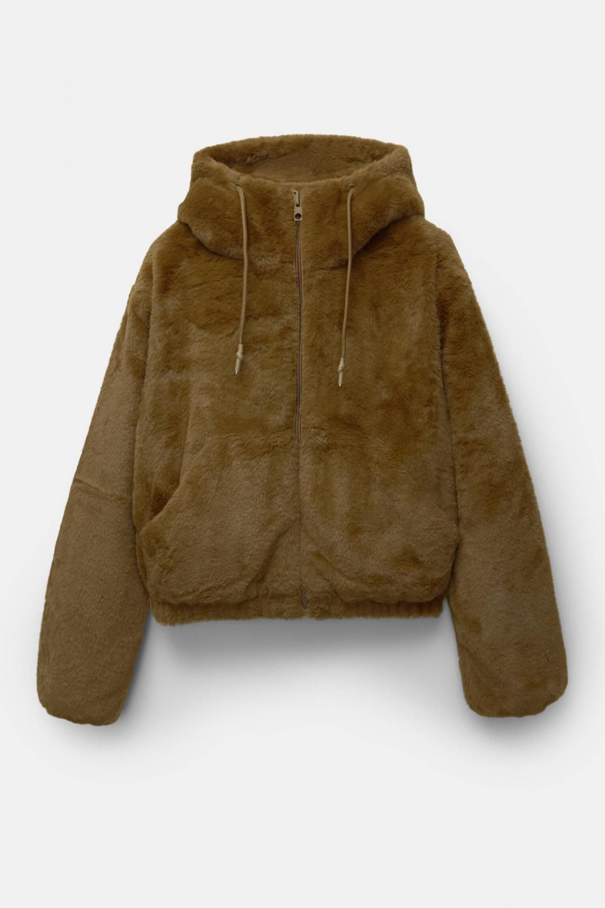 풀앤베어 에코퍼 후드 자켓 7700/324 DARK CAMEL - 상품 이미지