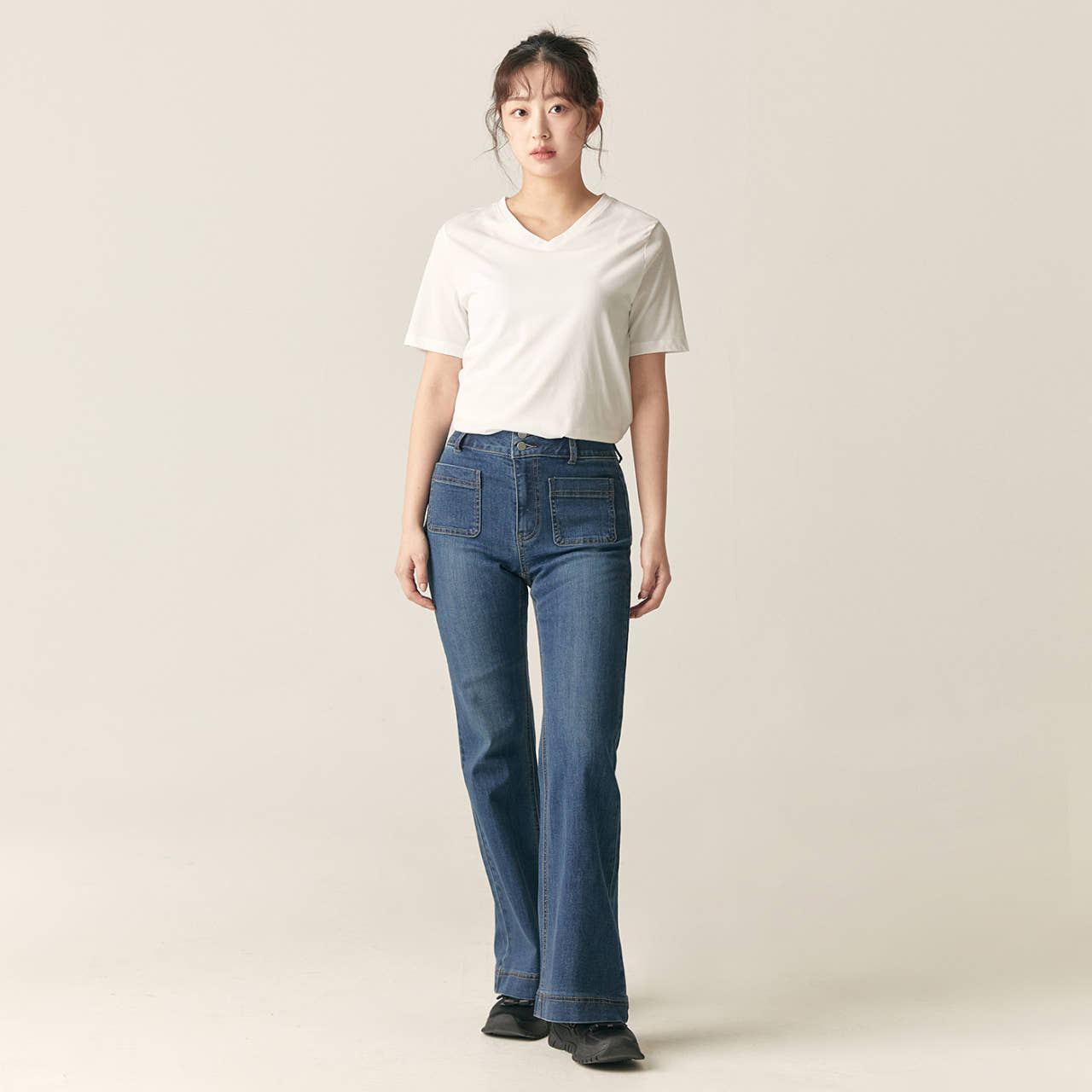 로엠 포켓 부츠컷 데님 RMTJF12G11 - 메인 이미지