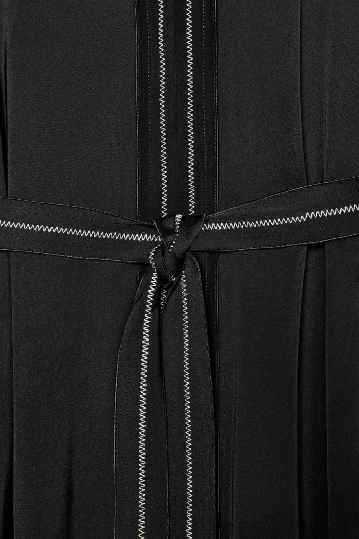 자라 테크니컬 스티치 롱 튜닉 원피스 8957/100 BLACK - 상세 이미지 4