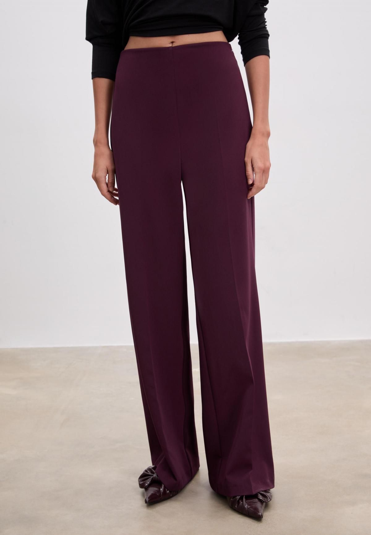스트라디바리우스 와이드 하이웨이스트 슬랙스 팬츠 8269/207 PURPLE - 상품 이미지