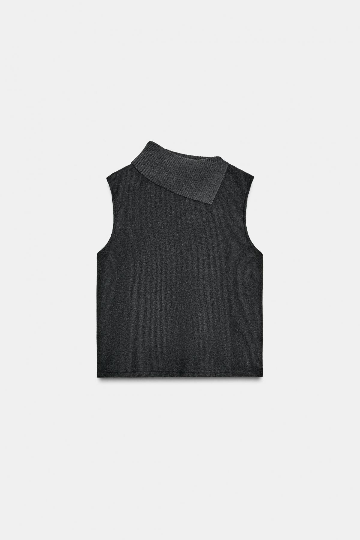 자라 모던 소프트 니트 민소매 탑 5039/220 DARK GREY - 상품 이미지