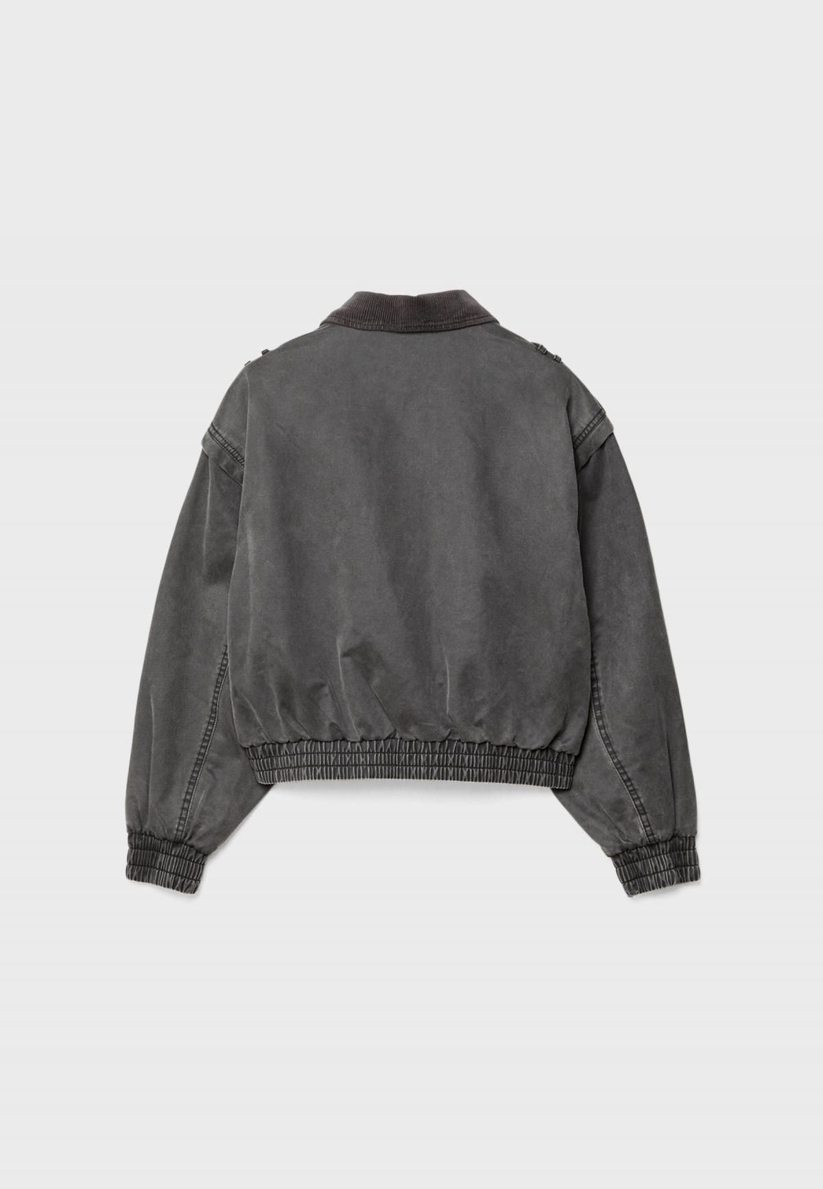 스트라디바리우스 빈티지 워싱 크롭 자켓 8481/721 BLACK - 상세 이미지 2