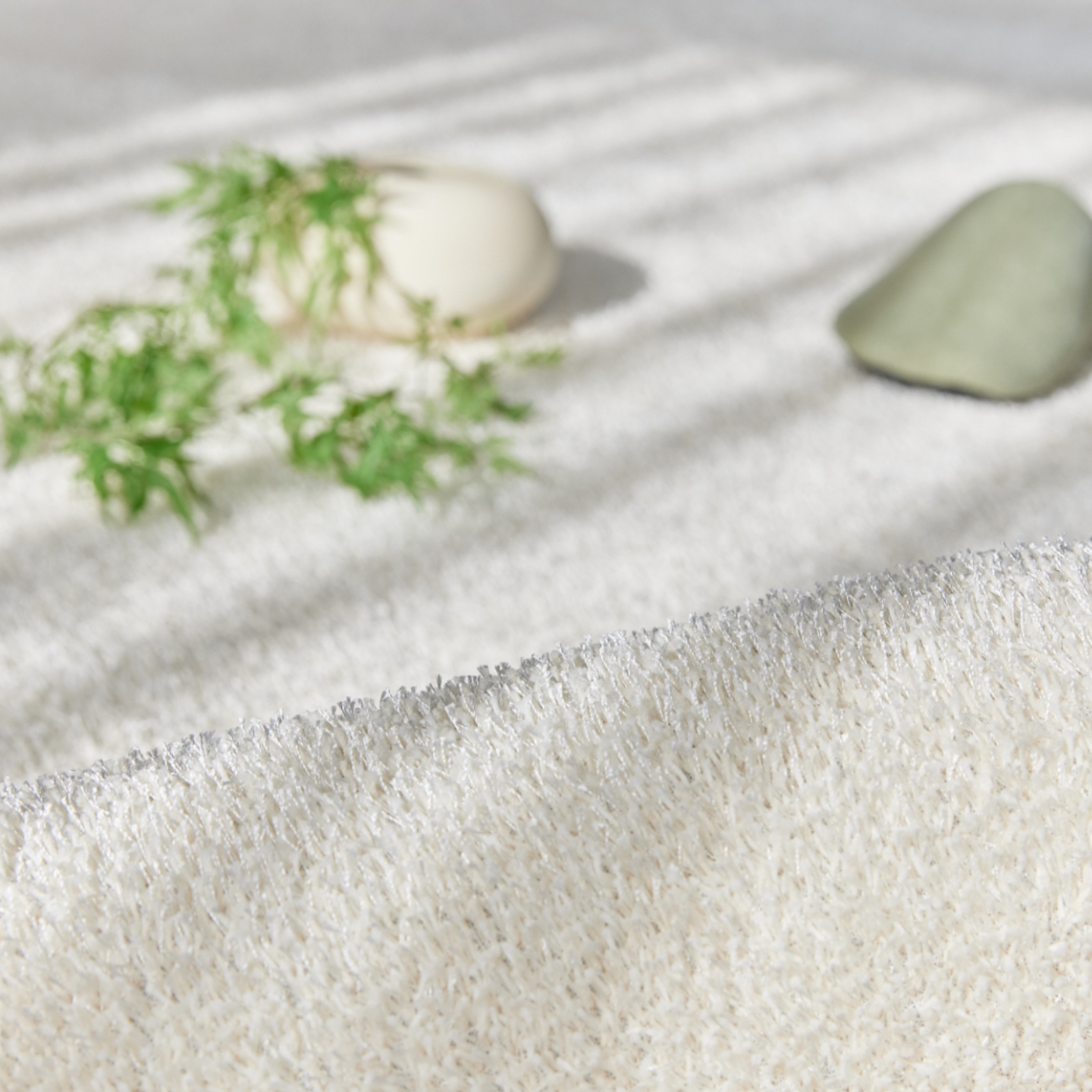 먼지없는 워셔블 장모 온감 러그 대형 거실 침실 원룸 실루엣 크림, 원형 200