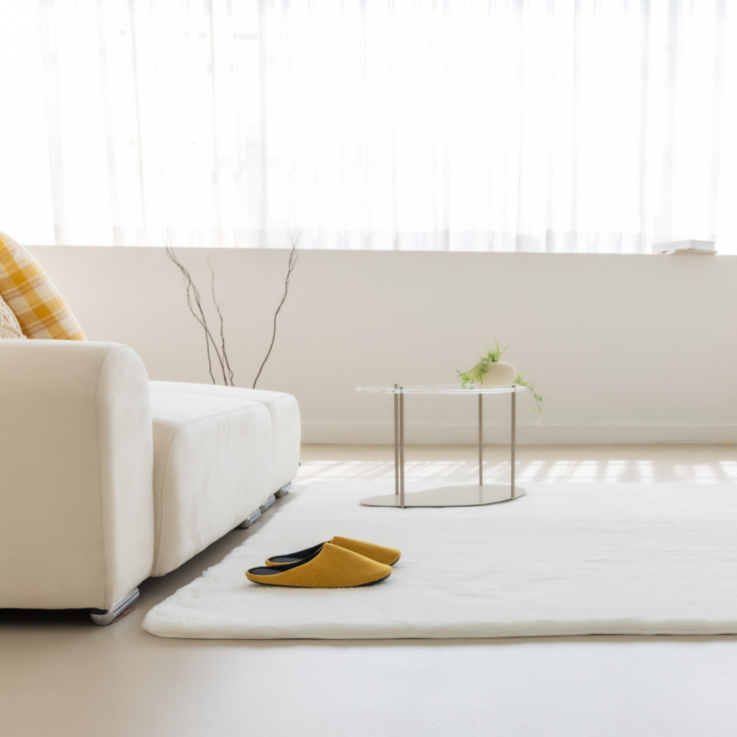 먼지없는 워셔블 장모 온감 러그 대형 거실 침실 원룸 에코퍼 화이트, 100x150