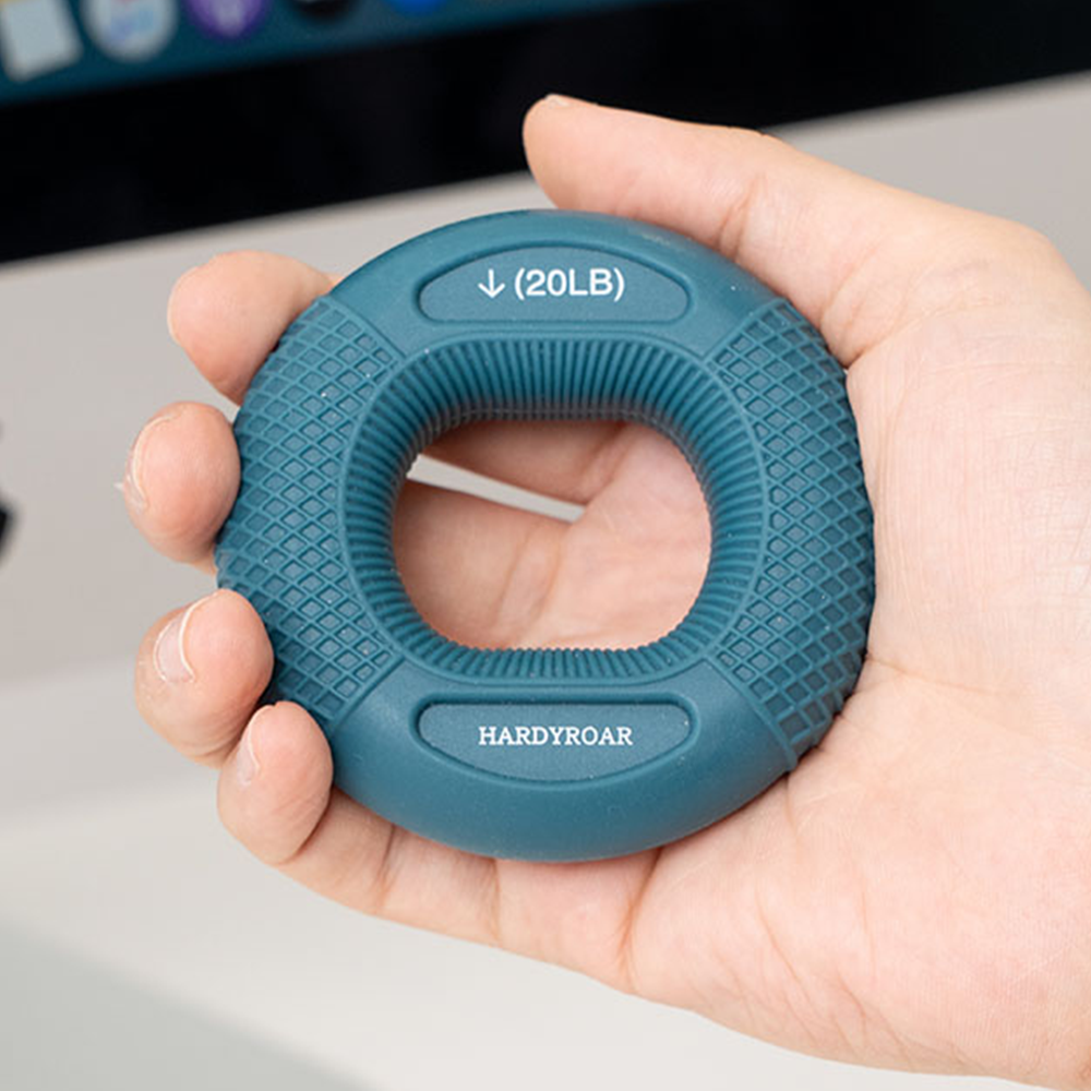 하디로어 악력기 실리콘 듀얼 도넛 강도조절 압력기 손가락 손 전완근 블루/20-30LB 제품 이미지