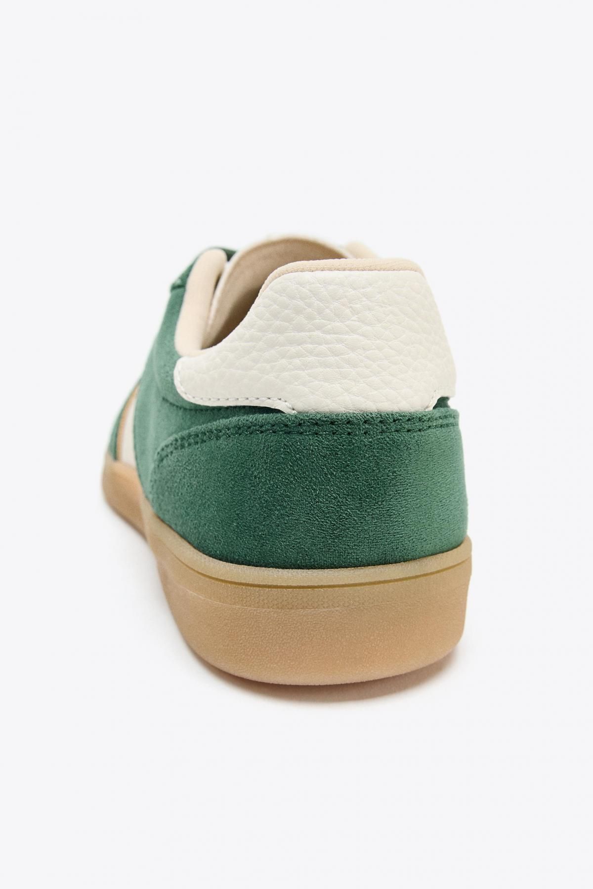 자라 레트로 멀티컬러 로우탑 스니커즈 5427/610 GREEN - 상세 이미지 5