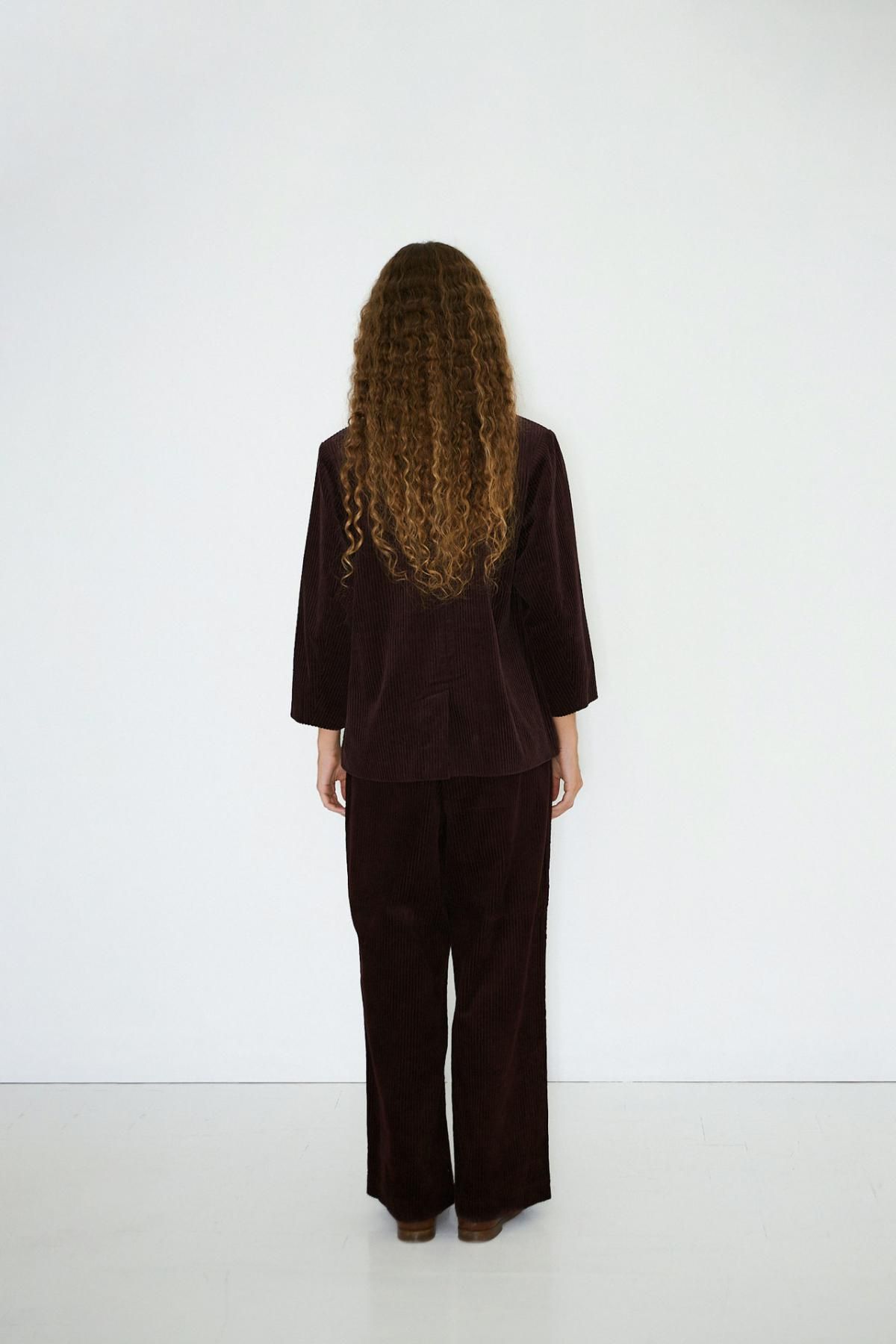 타이니코튼 버건디 코듀로이 와이드 팬츠 AW25-628P19 BURGUNDY - 상세 이미지 4